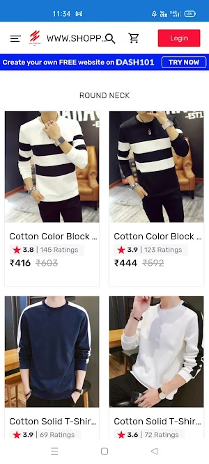 V C online shopping app Screenshot 2