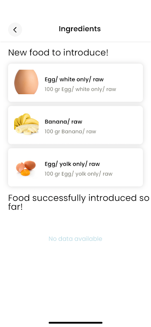myBabyNUTRI: Start Solid Foods Screenshot 1