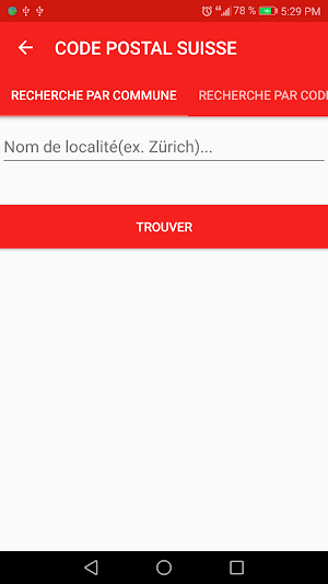 SWISS POSTCODE Screenshot 0