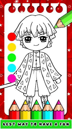 Tanjiro Coloring Demon Slayer Screenshot 2