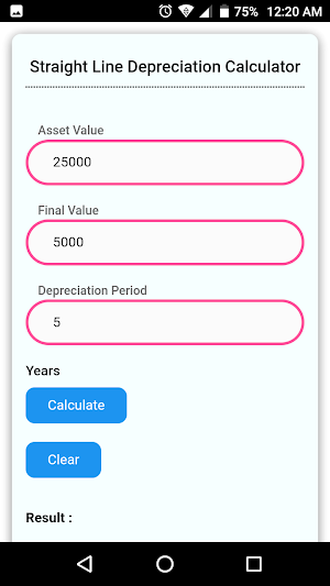 Depreciation Calculator Screenshot 1