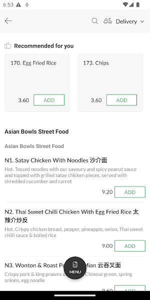 Asian Bowls Saltash Screenshot 2