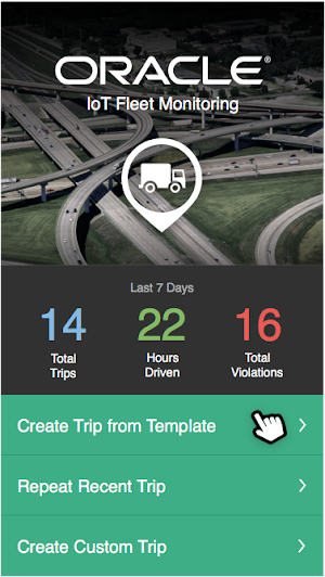 Oracle IoT Fleet Monitoring Screenshot 1