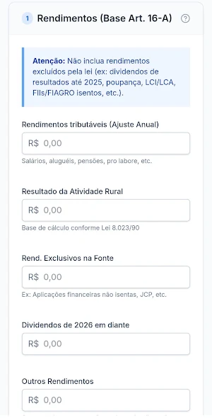 Simulador IRPF Mínimo Screenshot 1