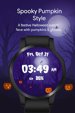 Halloween Pumpkin WatchFace Screenshot 1