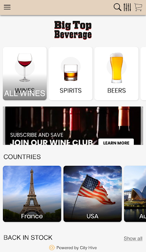 Big Top Beverage Screenshot 1