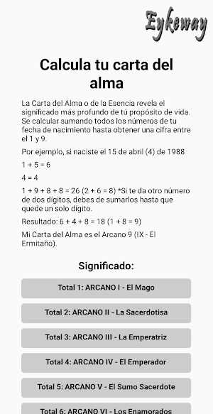 Calcula tu carta del alma Screenshot 1