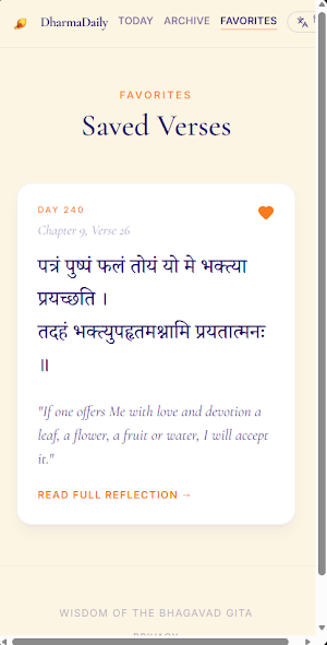 Daily Bhagawad Gita Meditation Screenshot 2