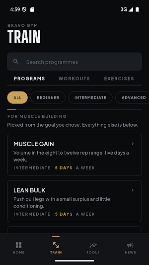 Bravo Gym: Workout & Fitness Screenshot 3