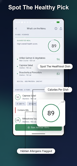 LeanMenu: Menu Calorie Scanner Screenshot 1