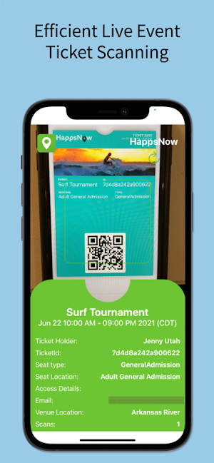 HappsNow Ticket Scanner Screenshot 2