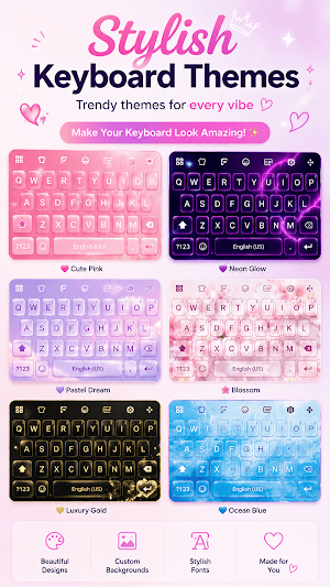 Photo Keyboard Themes Fonts Screenshot 1