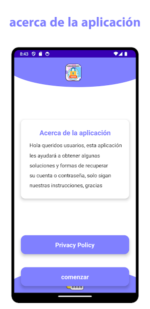 recuperar mi cuenta : cómo Screenshot 0