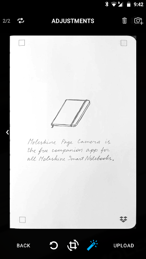 Moleskine Page Camera Screenshot 2