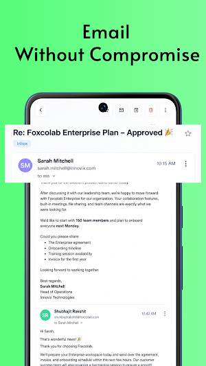 Foxcolab Mail: Encrypted Email Screenshot 1