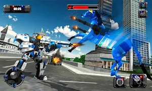 US Police Horse Robot Transformation: Robot Car 3D Screenshot 2