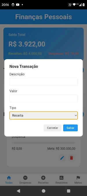 Gestão Financeira Screenshot 2