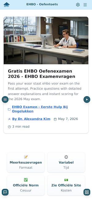 EHBO Practice Test Screenshot 1