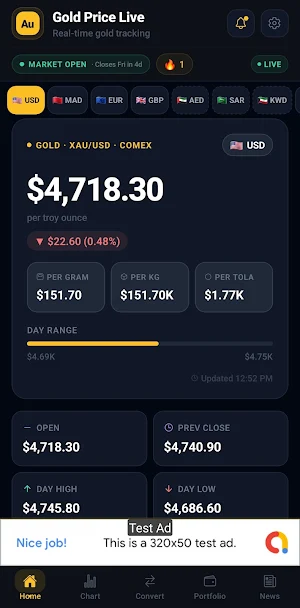 Live Gold Price Screenshot 1