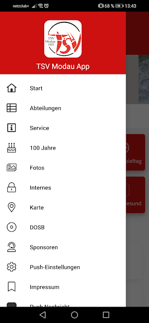 TSV Modau App Screenshot 1