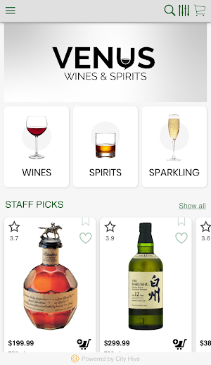 venus wines and spirits Screenshot 1