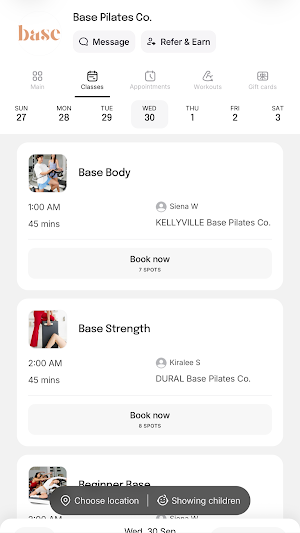 Base Pilates Co. Screenshot 2