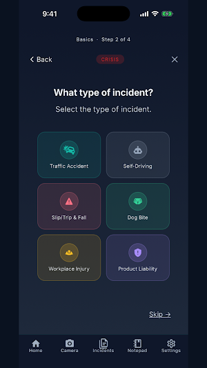 Accident App Incident App Screenshot 1