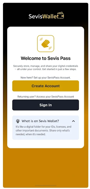 Sevis Wallet Screenshot 0
