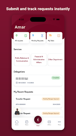Qatar Customs Intranet Screenshot 1