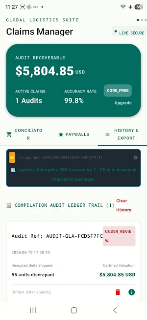 Logistics Claims Manager Screenshot 0