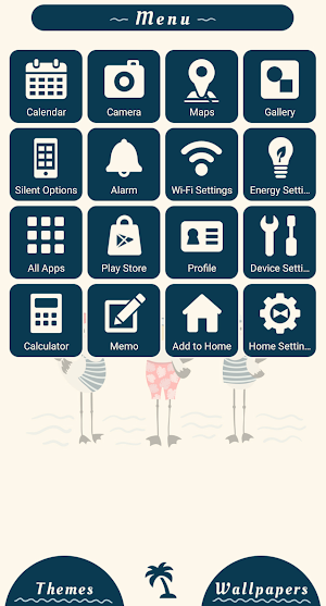Swimsuit Seagulls Theme +HOME Screenshot 1