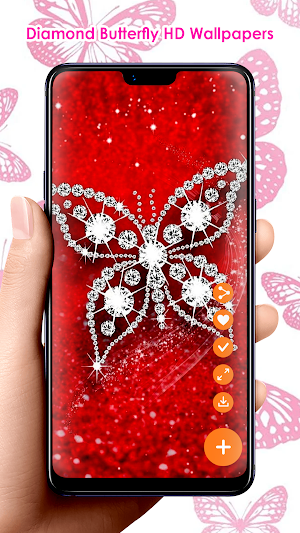Diamond Butterfly HD Wallpaper Screenshot 0