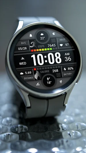 Dark Gray Texture ZKin Watch Screenshot 3