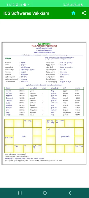 ICS Tamil Vakkiam Astrology V3 Screenshot 1