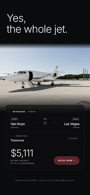 SkyAccess: Empty Leg Flights Screenshot 1