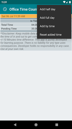 Office Time Counter Screenshot 3