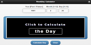 Event Weekday Calculator Screenshot 0