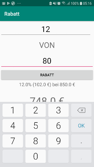 Rabatt Rechner Screenshot 1