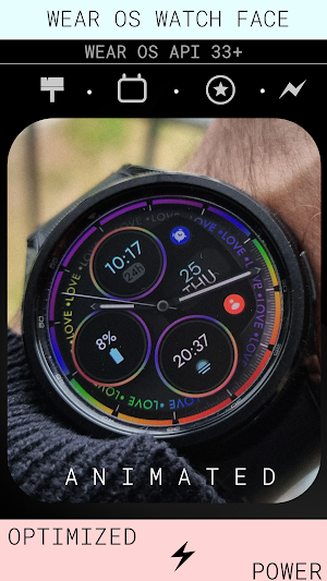 Rainbow Love 2 watch face Screenshot 2