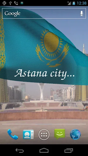 Kazakhstan Flag Live Wallpaper Screenshot 2
