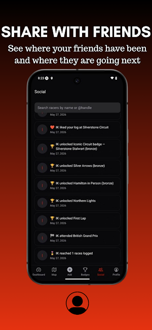 GridLog: Motorsport Fan Diary Screenshot 2