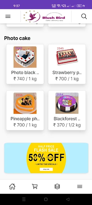 Blush Bird - Cake Delivery App Screenshot 1