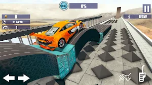 Trampoline Madness Crash - Beam Car Driving 3D Screenshot 1