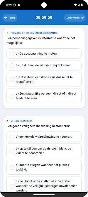 Drone Examen A1/A3 Vliegbewijs Screenshot 2