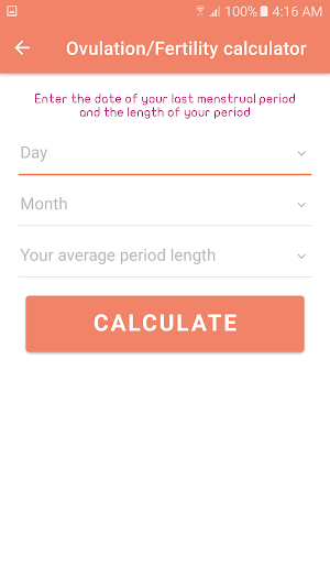 Ovulation Calculator Pregnancy Screenshot 2