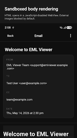 EML Viewer Screenshot 2