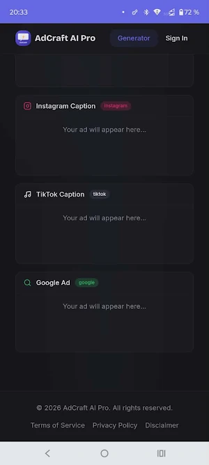 AdCraft AI Pro Screenshot 1