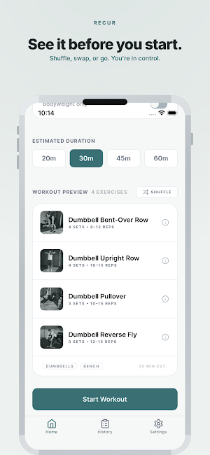 Recur: Adaptive Strength Screenshot 1
