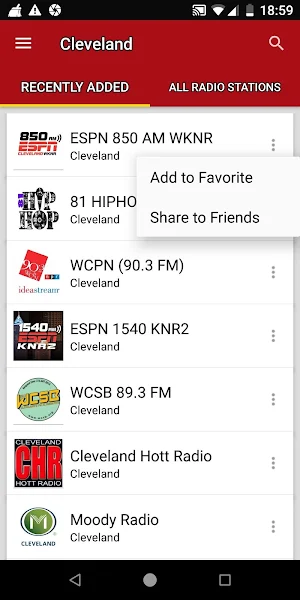 Cleveland Radio Stations - USA Screenshot 1