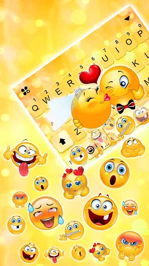 Love Emojis Gravity Keyboard Background Screenshot 0